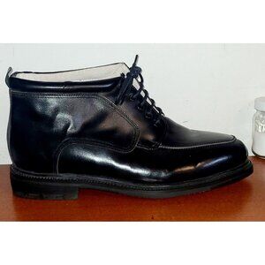 HABAND! MENS 12D CHUKKA BOOTS LACE-UP LEATHER ANKLE SHOES BLACK MOTORCYCLE